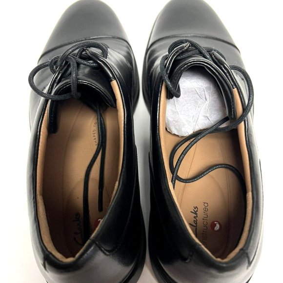 Clarks Men's Un Tailor Cap Toe Oxford Black, Size 10 M - Picture 4 of 6